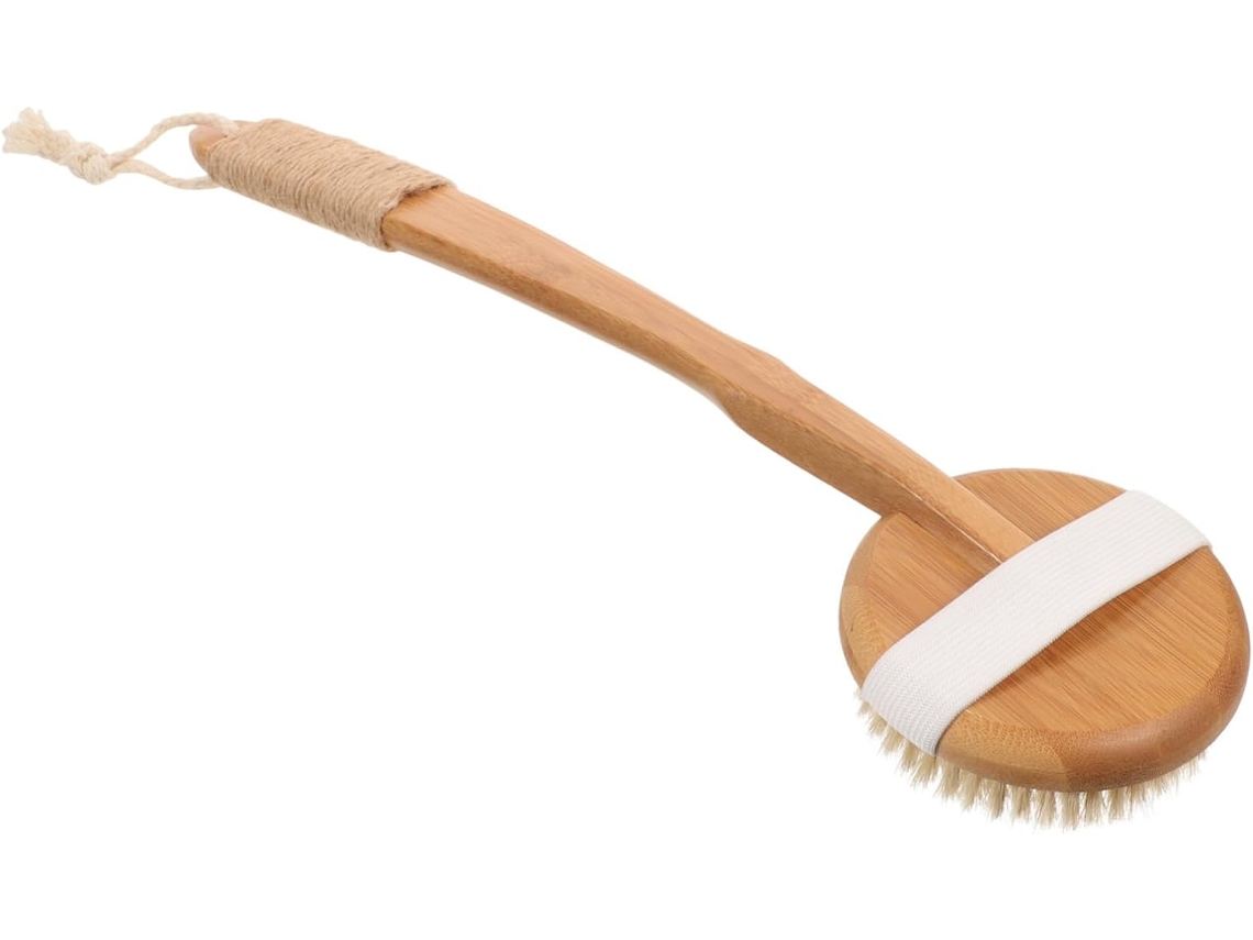 Escova Corporal Garvalon Com Cabo Longo Removível, Escova De Banho Ergonômica E Esfoliante Para Limpeza Das Costas Do