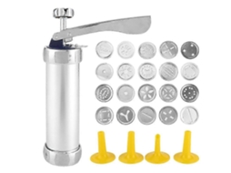 Kit De Prensa De Biscoitos Com 20 Moldes E 4 Bicos Para Assar Nostalgia88
