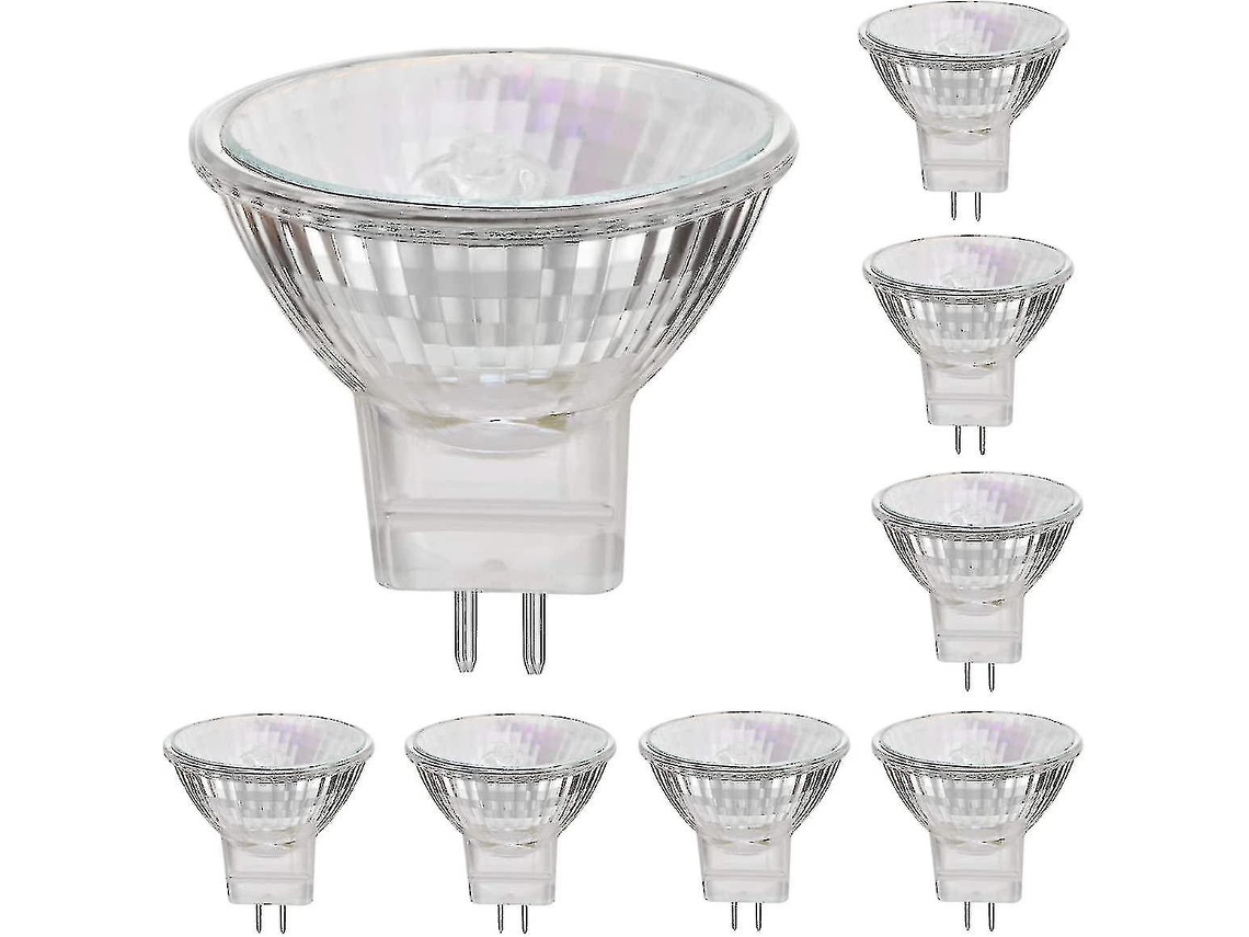 Rebe lâmpadas Halógenas 12v 35w Base Gu5.3 Ponto Branco Quente Regulável Pacote de 8 20w