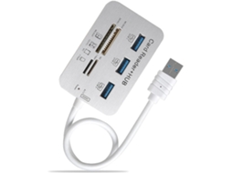 Hub Usb 3.0 com Leitor de Cartões, Leitor de Cartões de Memória Sd Tf, Adaptador para Mouse e Disco Usb AQUAFORGE