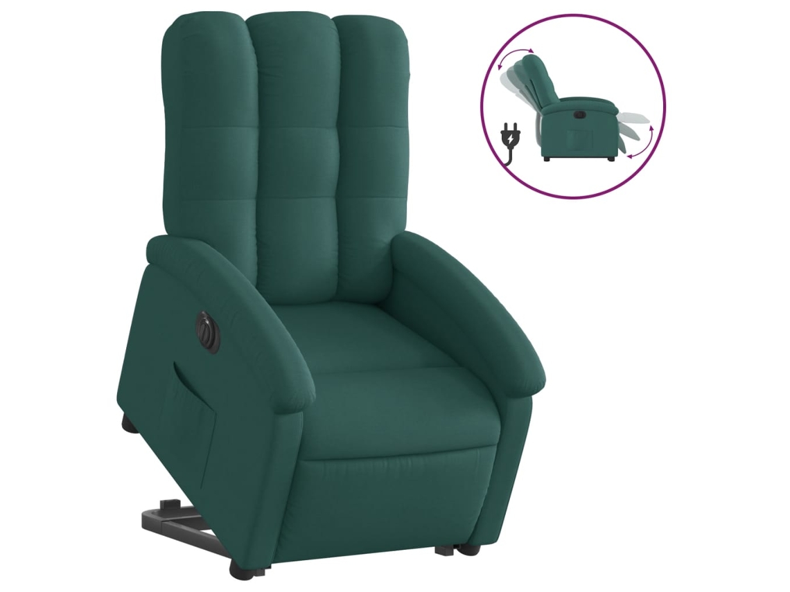 Electric Stand Up Recliner Chair, Electric Stand Up Recliner Chairs Vidaxl Verde Tecido
