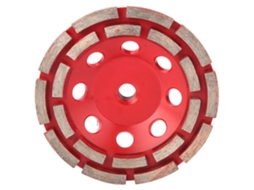 Disco De Esmeril De Copa De Segmentos Diamante De Doble Fila 4" Para Concreto Granito Mármol