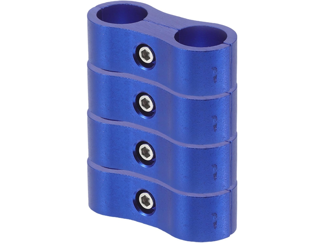 Suporte de montagem em alumínio para mangueiras de combustível e hidráulicas, com braçadeira.