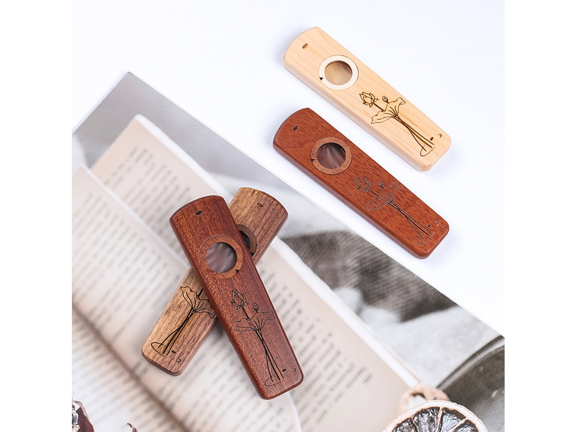 Instrumento Musical Kazoo de Madeira para Iniciantes