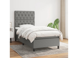 Box Spring Bed, Box Spring Beds Vidaxl Cinzeto Tecido (80 X 200 Cm)