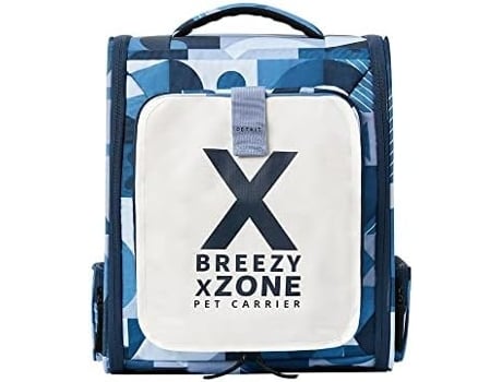 Mochila Breezy Zone expansível e acolchoada para gatos e cachorrinhos. Cor azul. BRAWDRESS