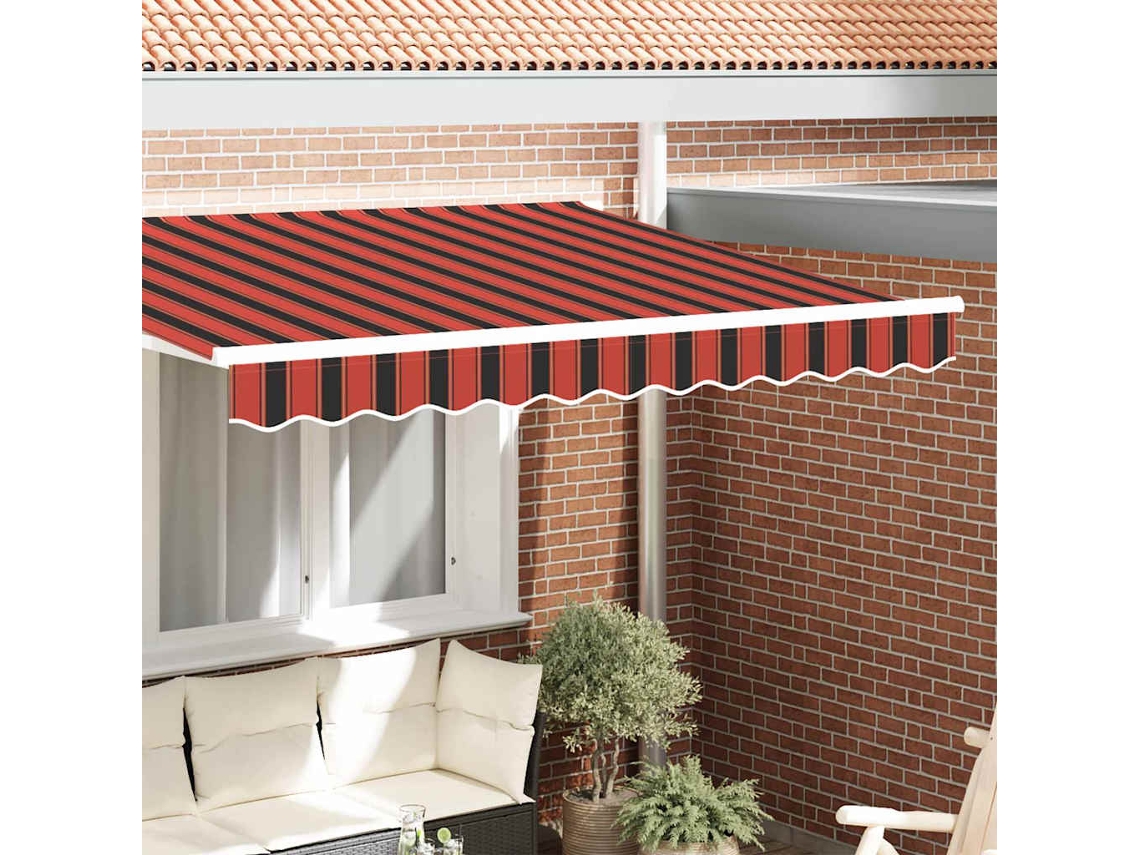 Vidaxl Substituição De Valance De Toldo Laranja E Preto 230 X 20 Cm