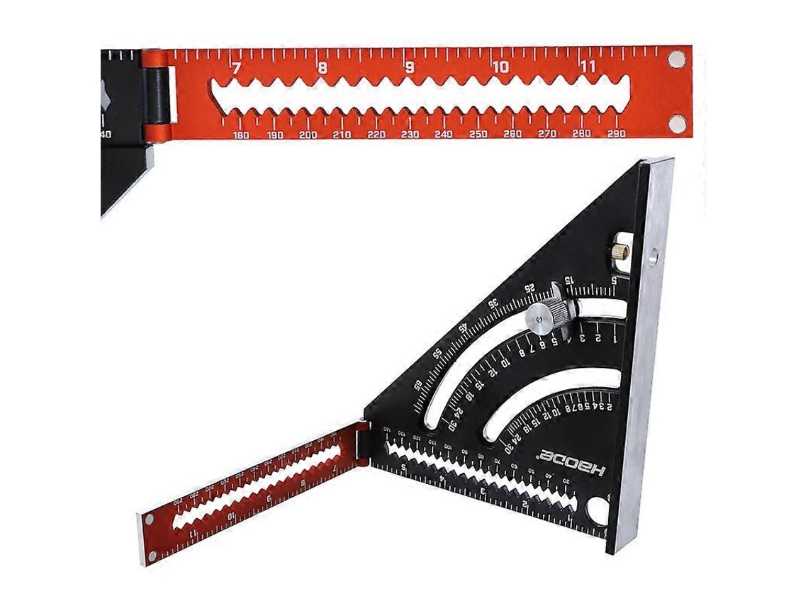 Regla Triangular Plegable De Aluminio 317mm Herramienta Multifuncional 45-90 Grados Para Carpintería Y Construcción