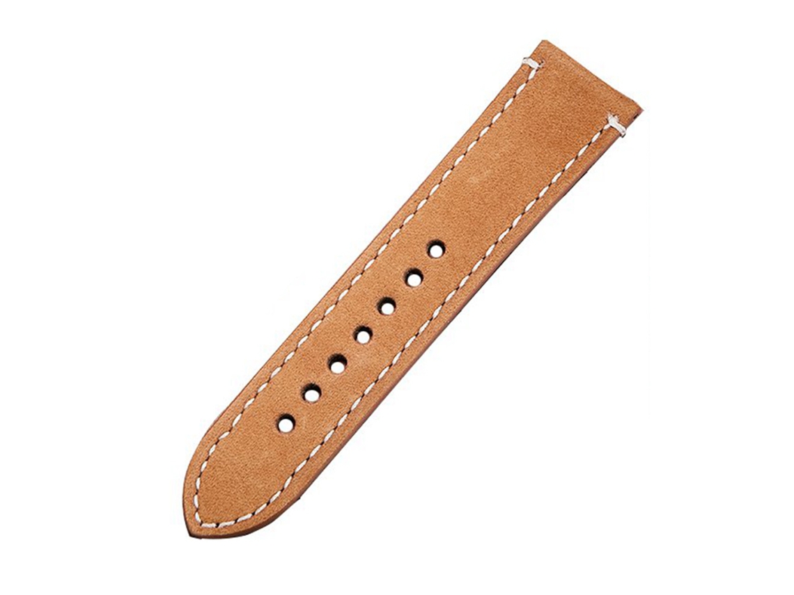 Pulseira de relógio vintage em couro genuíno de 20 mm (cáqui)