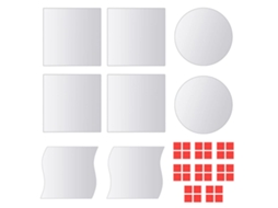 Mirror Tiles, Mirror Tiles Vidaxl Prateado Vidro (n/a)