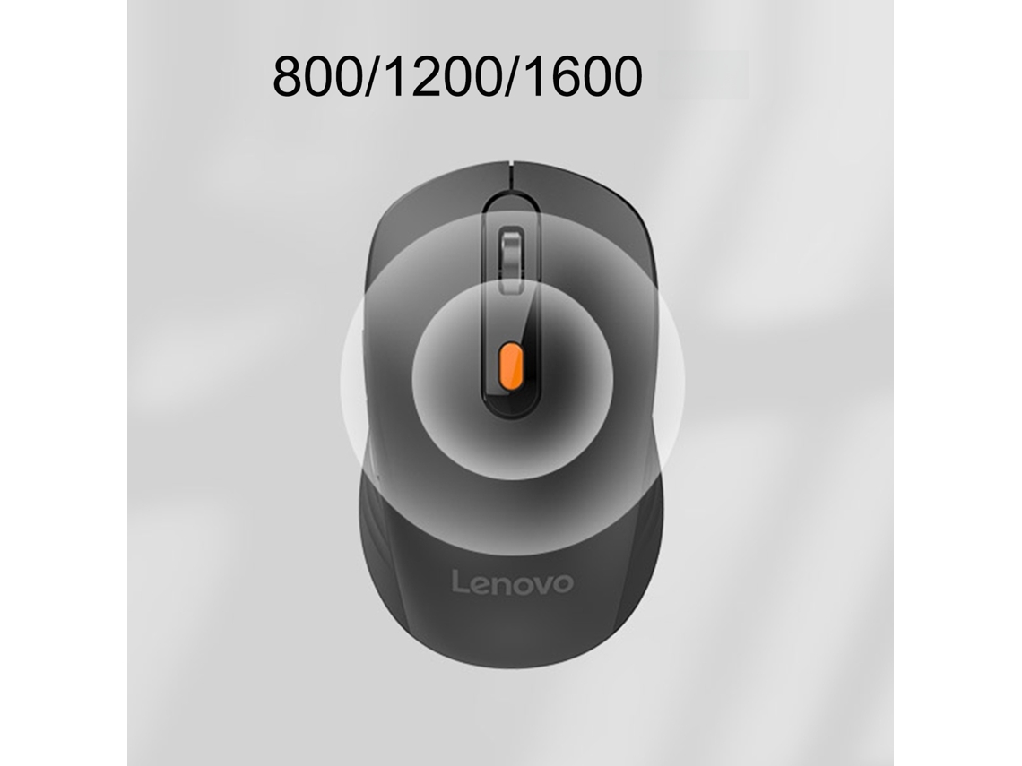 Mouse Óptico Sem Fio (conexão Multi-dispositivo Bluetooth 2.4g, Design Ergonômico Portátil) Produto Lenovo Howard Tongtuo