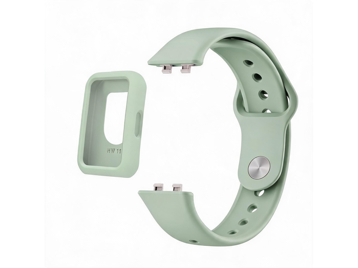 Bracelete De Silicone E Capa Protetora Para Huawei Band 11 (verde)