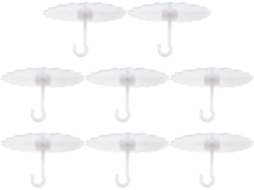 Ganchos De Plástico Branco Hemobllo, Pacote Com 8 Unidades, Suporte Forte E Firme Para Pendurar Mosquiteiros Em Dosséis