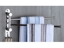 Suporte Para Toalhas De Banheiro Com 2 Barras Giratórias 180° Em Aço Inoxidável Sus304, Suporte Parede Cozinha E Pia.