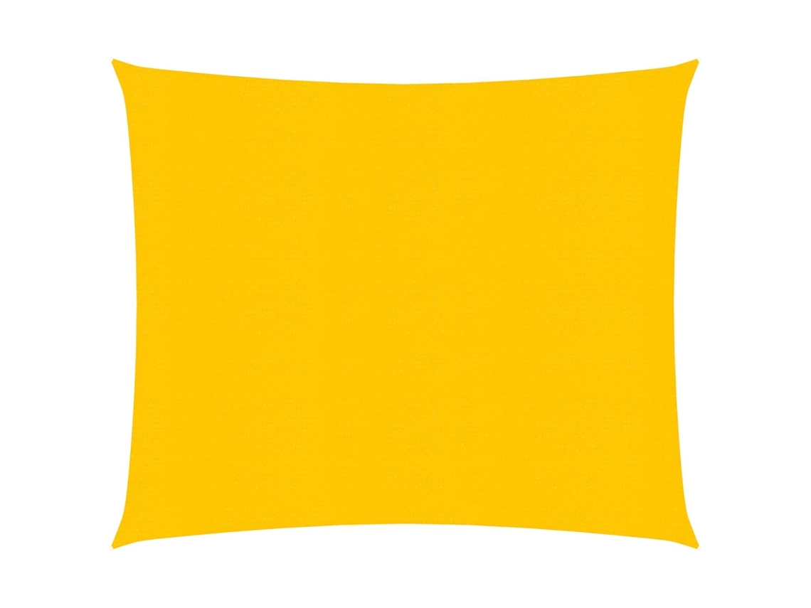 vidaXL Para-sol estilo vela quadrado 160 g/m² 5x5 m PEAD amarelo