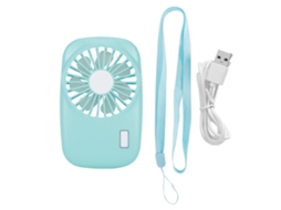 Ventilador Portátil Usb Mini Azul Viagem Escritório Sala