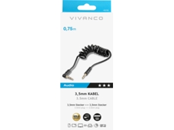 Cabo Audio VIVANCO Espiral 75CM (Preto)