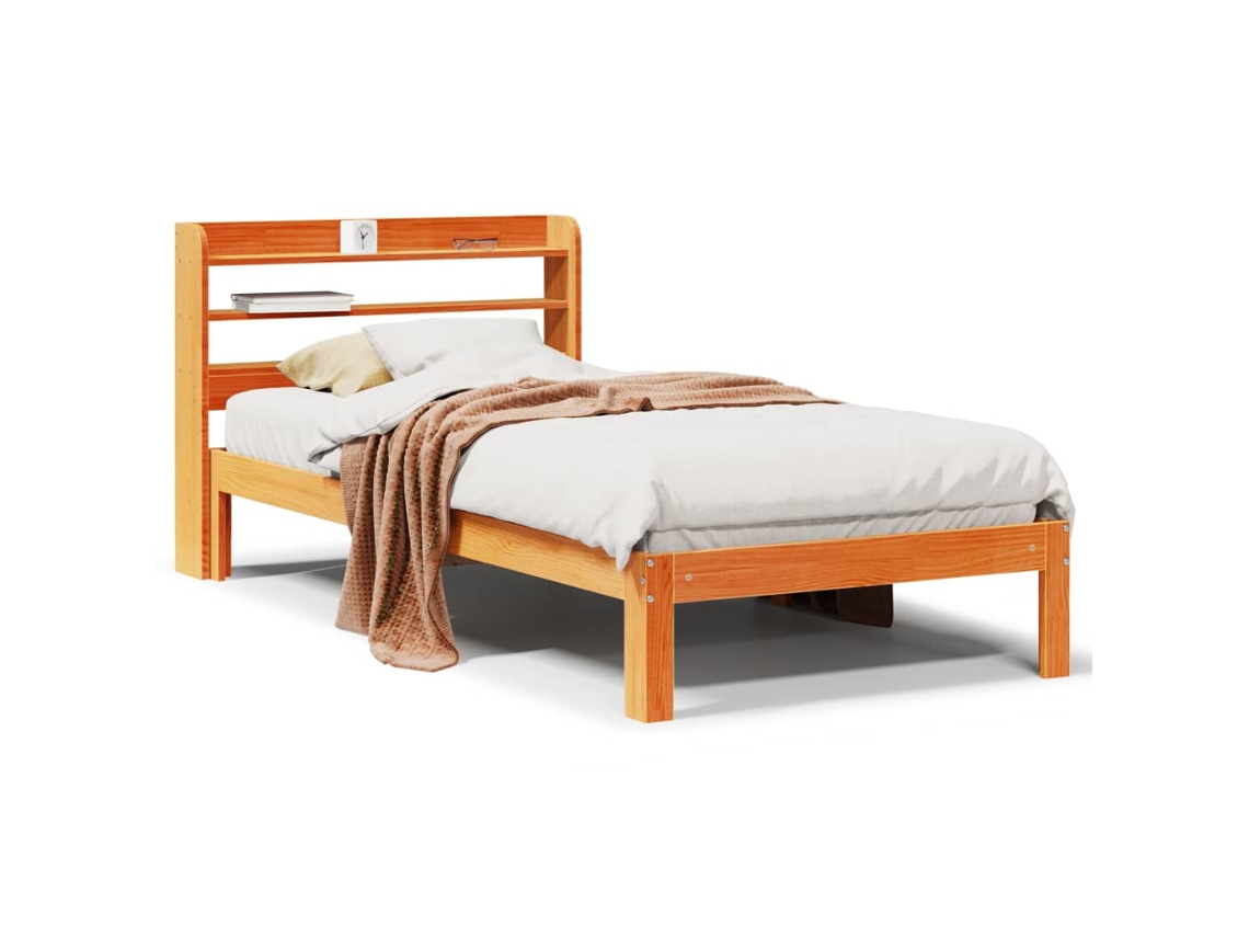 Bed Frame, Bed Frames Vidaxl Marrom Madeira De Pinho (100 X 200 Cm)