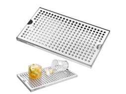 VEVOR Beer Drip Tray 304 Bandejas de Gotejamento de Kegerator de Aço Inoxidável com Almofadas Antiderrapantes