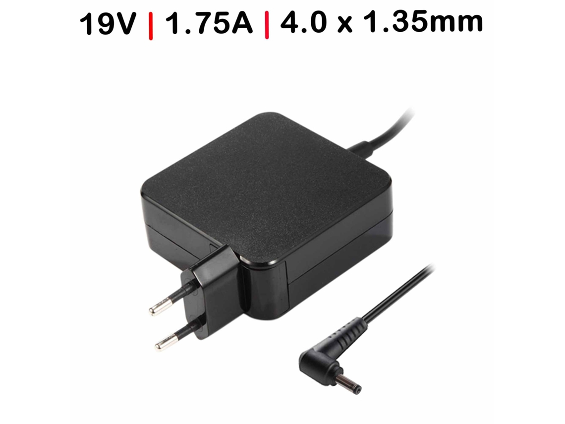 Carregador para laptop Asus Vivobook F202e Q200e S200e 19V 1,75A 4,0x1,35mm compatível
