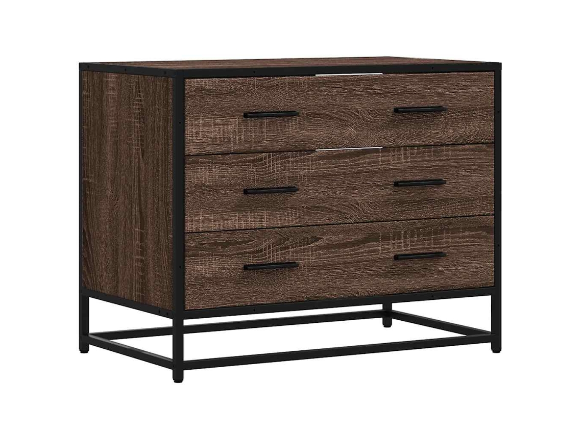Armário de Gavetas Carvalho Castanho MAISON EXCLUSIVE em derivados de madeira (70x41x56 cm)