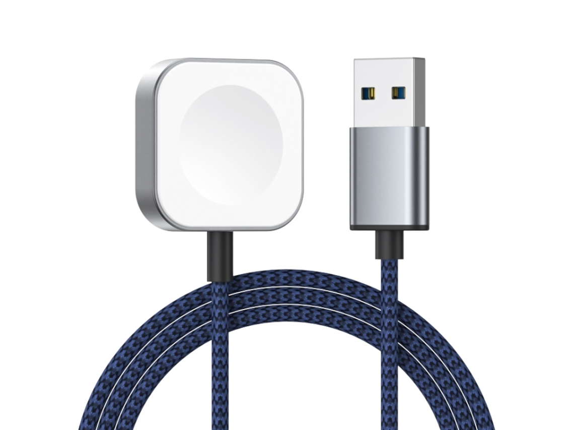 Carregador Magnético Sem Fio de Carga Rápida com Interface Usb para Apple Watch Se 2 Azul XIAOMOYU