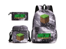 Conjunto Escolar 3 Peças Com Mochila, Cor Preta
