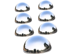 Conjunto De 7 Bolas De Jardim Espelhadas Em Aço Inoxidável, Esferas Ocas Refletoras Para Decoração E