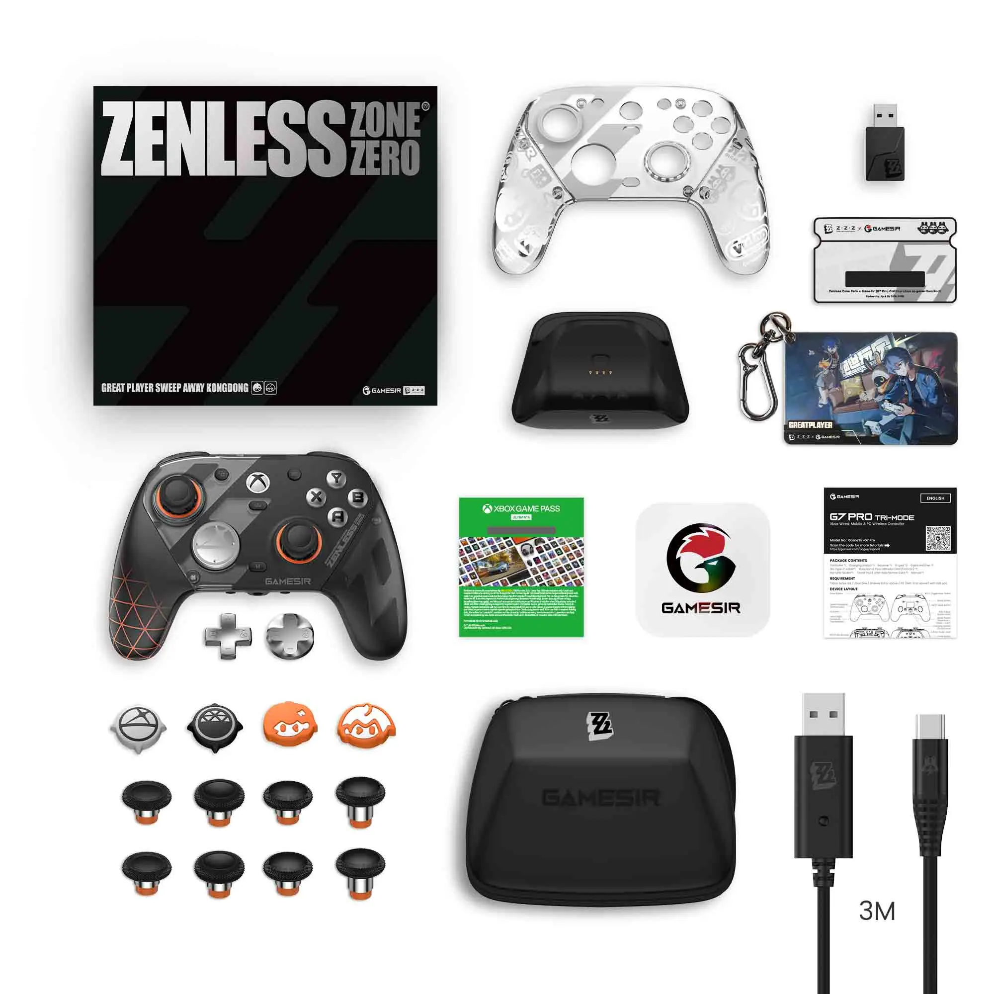 Dois Controles De Jogos, Xbox/steam/pc/android, Com Base De Carregamento.