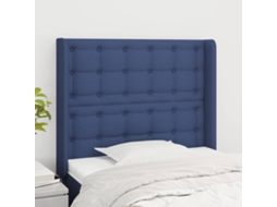 Cabecero con Alas de Tela 93x16x118/128 Cm Azul