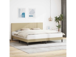 Vidaxl Estrutura Da Cama Com Cabeceira Cinza Verde Claro 200 X 200 Cm