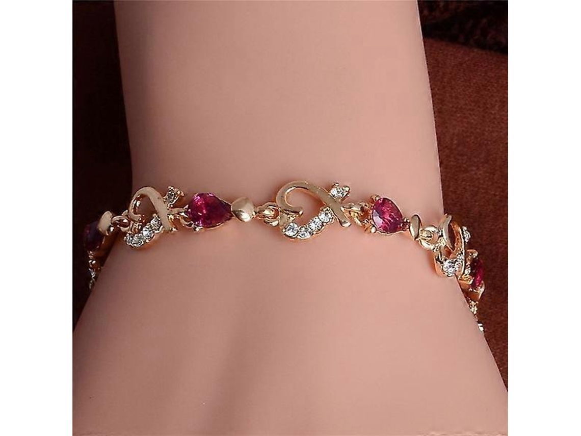Moda Feminina Pulseira De Cristal Roxo Nostalgia88