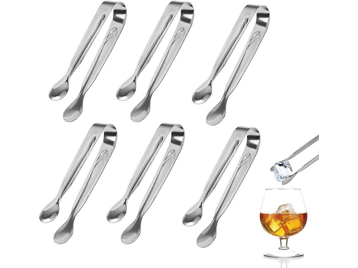 Novo Conjunto De 6 Pinças Para Gelo, Para Açúcar Em Aço Inoxidável De 11 Cm, Multifuncionais Para Servir Doces E Sobremesas