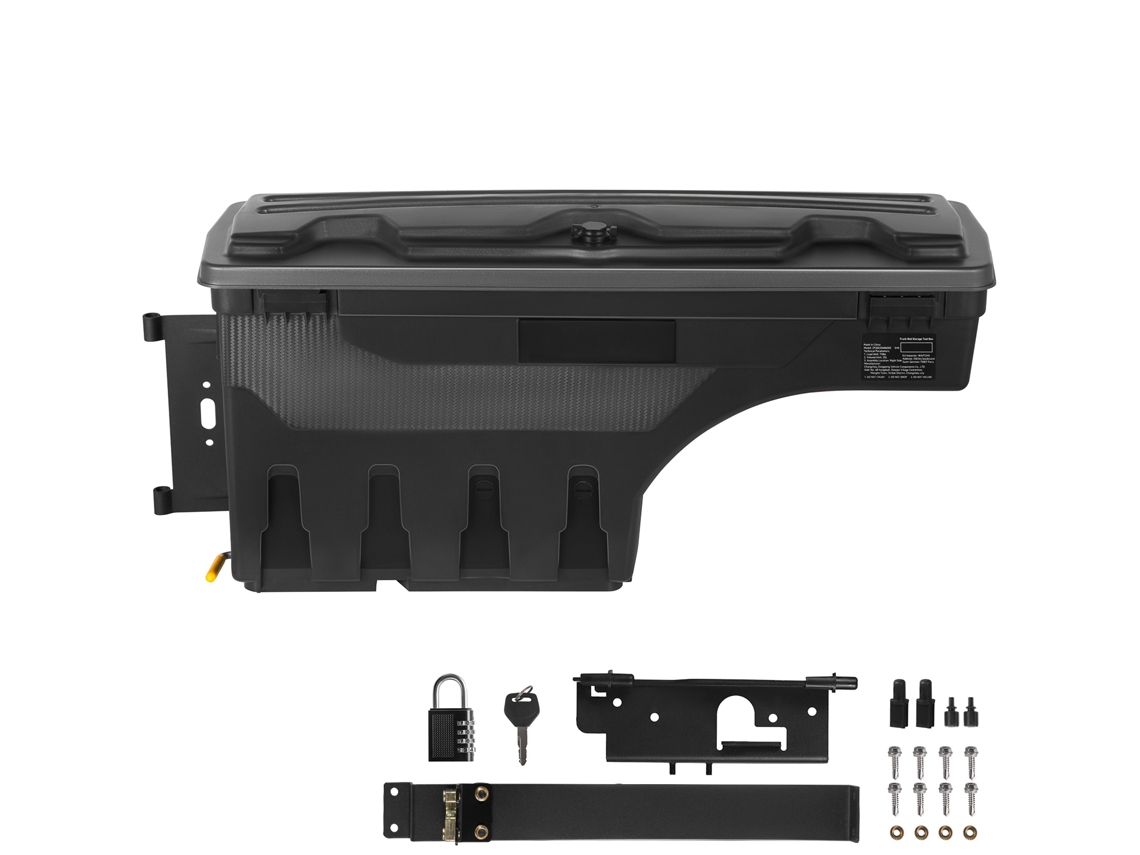 Caixa de Ferramentas para Caminhão Capacidade 25 L Organizador Porta malas Carro Material Abs e Aço Carbono Armazenamento 925x280x425 Mm Motorista