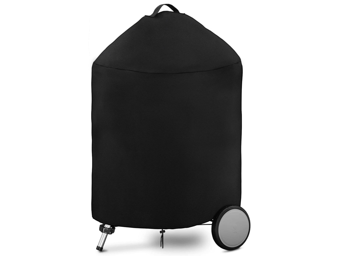 Capa Para Churrasqueira Redonda Impermeável, 420d Oxford, Antivento, Anti Uv Com Alças Preta Btforus (71x68cm)