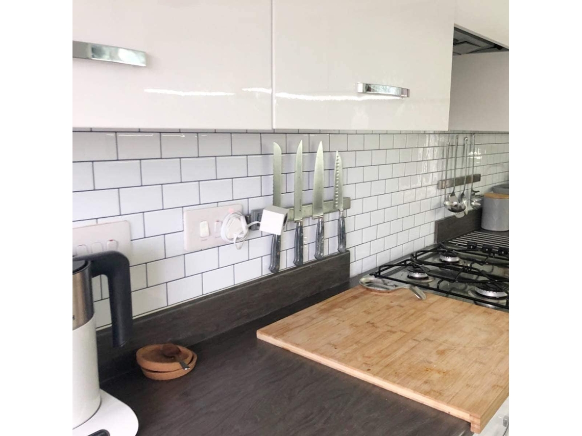 Lurelia Azulejo Adesivo Folhas Cozinha Banho Vinil Autoadesivo Impermeável Resistente Ao Calor Branco 1 Folha 30x30 Cm Modelo 252