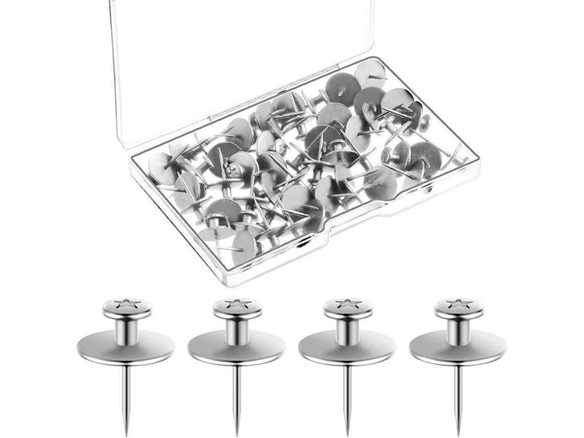 50 Unidades De Tachinhas Duplas Para Pendurar Quadros, Pregos