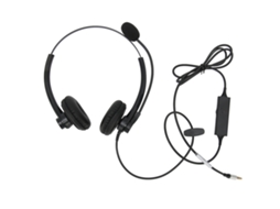 Aetheria fone de Ouvido com Fio Binaural para Atendimento Ao Cliente com Microfone e Redução de Ruído Plug 3.5mm