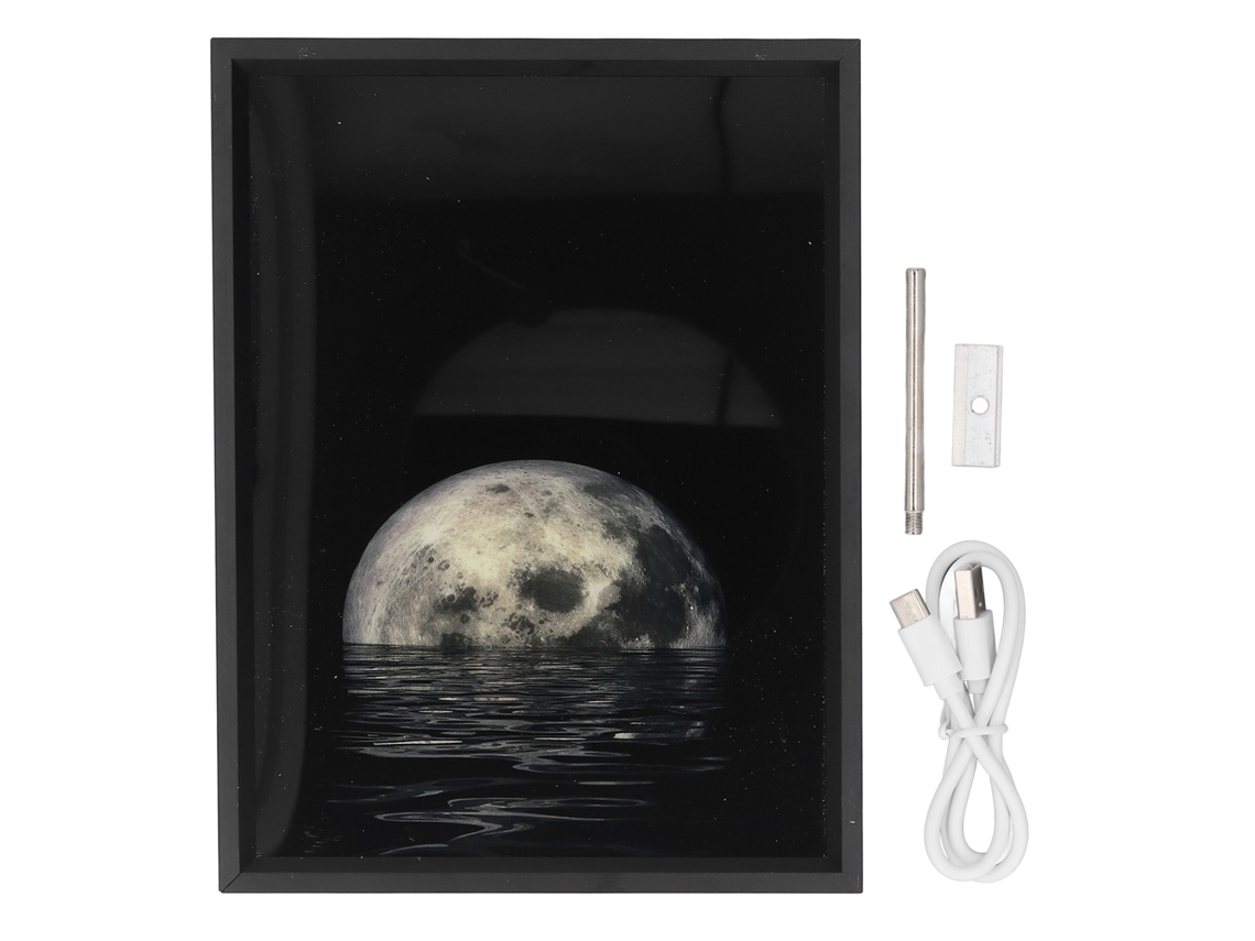 Mali caixa de Som Bluetooth com Luz Noturna 3000k e Quadro Decorativo Hifi 18x24cm para Quarto Bt5.3