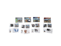 Ats 4 Caixas/conjunto Blocos de Brinquedo de Dinossauro Colorido Partículas Pequenas Blocos de Construção Quebra cabeça Diy