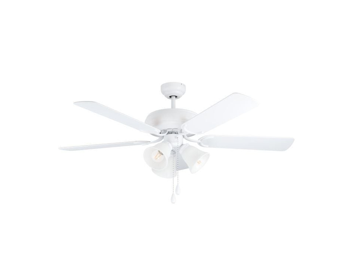 Ventilador de Teto EGLO Las Palmas Branco com Luz E27 132cm 3 Velocidades
