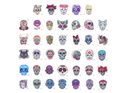 40Pcs Adesivos de Tatuagens Faciais para Decorações de Halloween ALLINLESS