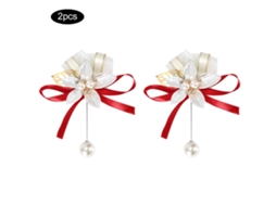 Buquê Simulado Para Noiva E Noivo, Flor Artificial Para O Peito, Decoração E Acessórios De Casamento, 2 Buquês Sem Fita Com Nome