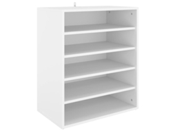 Shoe Cabinet, Shoe Cabinets Vidaxl Branco Madeira Processada (60 X 35 X 70 Cm)