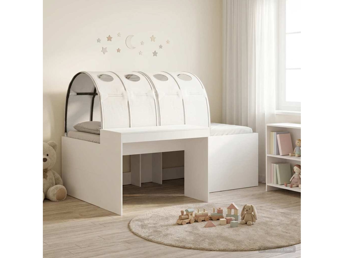 Vidaxl Cama Com Túnel 3 Unid. Carvalho Artisian E Branco