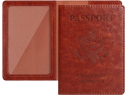Conjunto De 2 Porta, Passaportes Marrons E Porta, Cartão De Vacinação, Certificado De Vacinação
