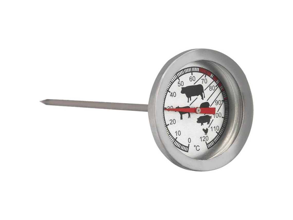 Termômetro Analógico Para Cozinha. Com Sonda. Ideal Fornos. Carnes. Assados. Etc. Com Indicador de Temperatura Ideal de Acordo Com As Carnes ORYX