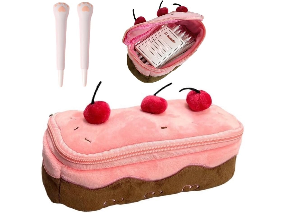 Estojo para Lápis, Grande Capacidade, Macio, Kawaii, Adultos, Meninas AQUAFORGE