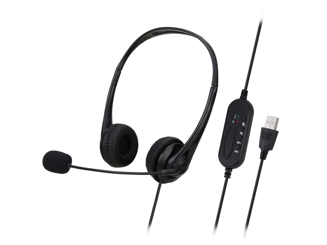 Aetheria fone de Ouvido com Fio Call Center Sy490mv Microfone Redução de Ruído Usb 3.5mm