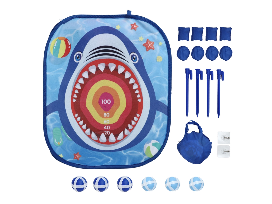 Mali alvo de Dardo Duplo Sided para Crianças com Sacos de Areia Brinquedo Plegável Jogo de Alvo Indoor Outdoor Azul